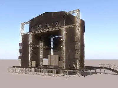Outdoor Concert Stage 3D model