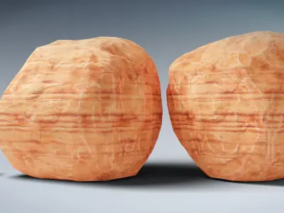 Stylized Rock Desert collection 15 Low-poly 3D model - V2 Low-poly 3D model