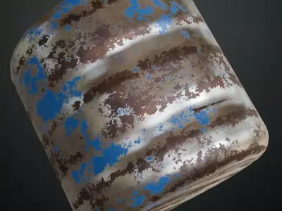 Extreme Rusty Corrugated Metal PBR Seamless Texture