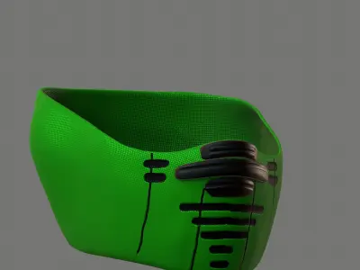 Gas mask helmet 3d model scifi Low-poly  Low-poly 3D model 240