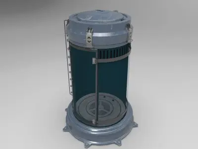 Sci-Fi container  Low-poly 3D model