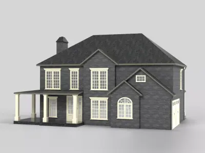 British House Design 11T1  Low-poly 3D model