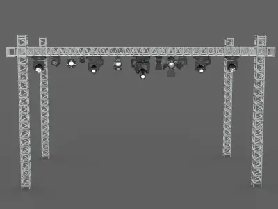 stage light set 3D model