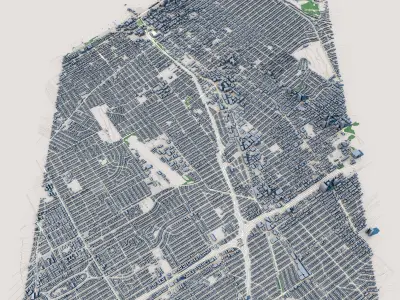 Santa Monica City California United States 3D model