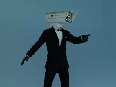 skibidi toilet camera man 3D model