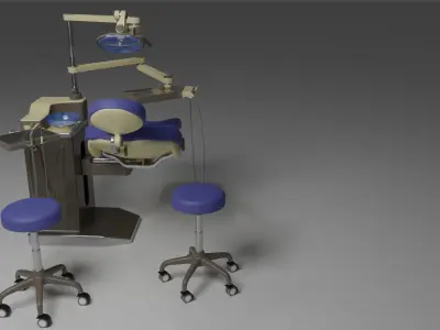 Compact Dental Chair Low-poly 3D model