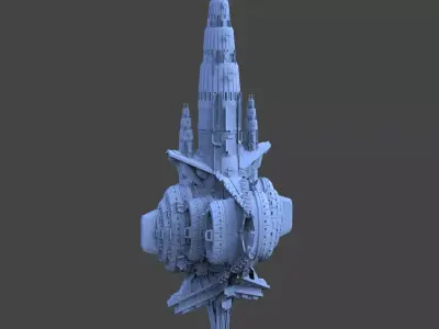 Star Freighter Ship design5 3D model
