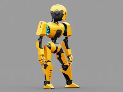 Android V2 rigged character 3D model