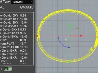 Elegant Diamond Bangle 3D print model