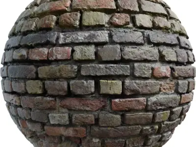 Old Clay Brick Pavers PBR Texture  Texture