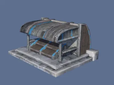 Market Stall Low-poly 3D model