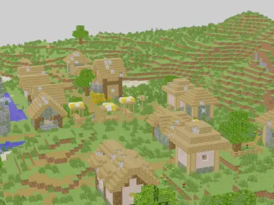Minecraft Village 3D model
