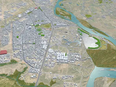 Tikrit City Iraq  Low-poly 3D model
