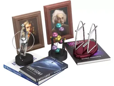 Decorative Set 01 Low-poly 3D model