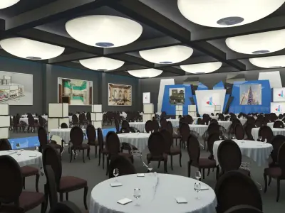 Event Stage Hall 3D Model 3D model