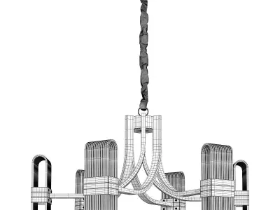 Shaded Chandelier  Low-poly 3D model
