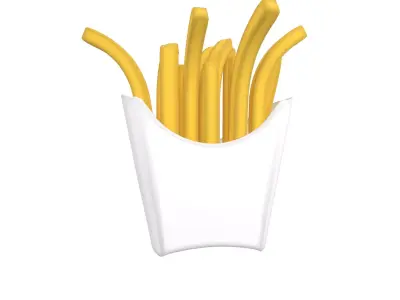 French Fries v2 003 Low-poly 3D model