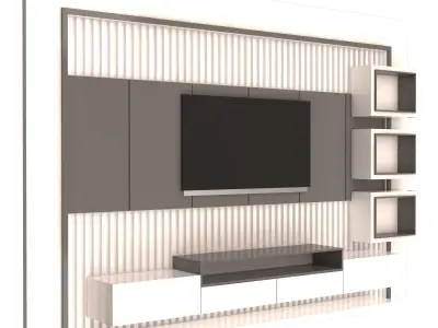 TV Stand Azer Low-poly 3D model