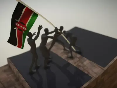 Uhuru Gardens Statue Kenya 3D 3D model