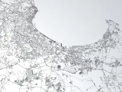 Algiers Road Network and Streets 3D model