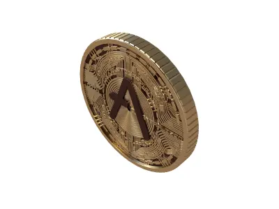 Aave Coin v5 001 3D model