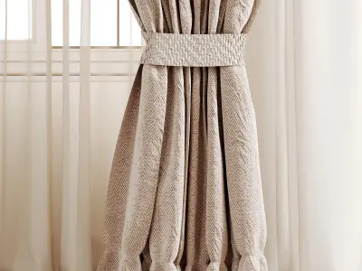 Curtain A2 Low-poly 3D model