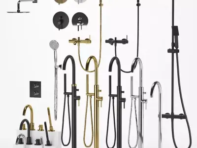 Omnires shower faucets Collection Y Set2 3D model