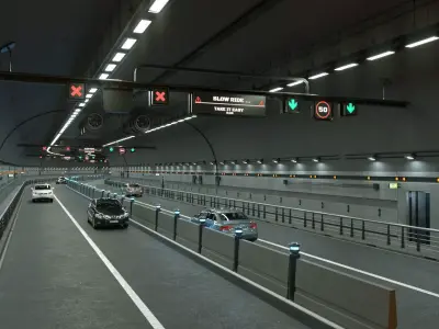 road tunnel 3D model