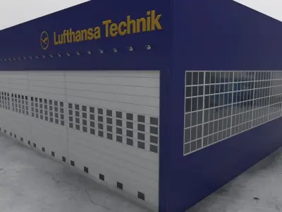 LBSF Hangar 1 Low-poly 3D model