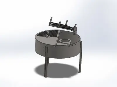 BBQ OUTDOOR FIRE PIT BBQ GRILL HEATER GARDEN  3D model
