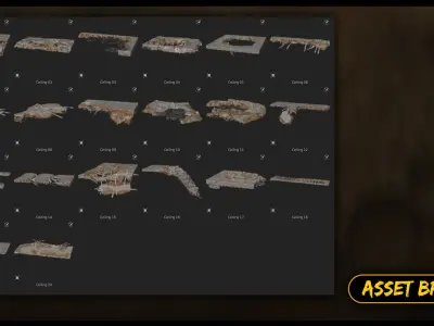  Collapsed Damaged Destroyed Post Apocalyptic Ceilings and Roofs Vol 01 