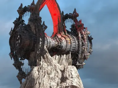 Great Wheel colossal structure  3D model