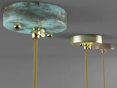 Brass pendant light Italy sku 2007 Free 3D model