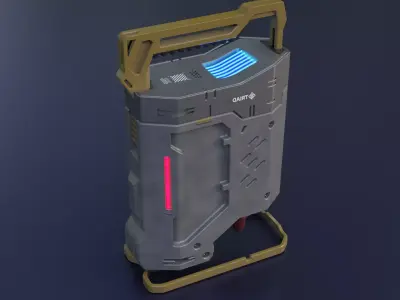 low-poly game ready Sci-fi Battery Low-poly 3D model