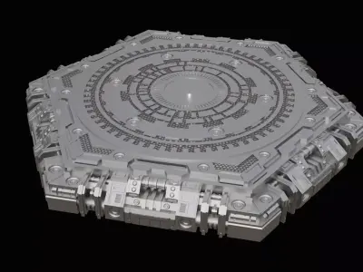 Hexagon Stand Base Diorama Scifi Model B 3D print model