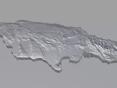 Jamaica Terrain Country 3D model