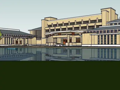 vacation spot-Resort-Fashion Leisure Hotel-0133 3D model