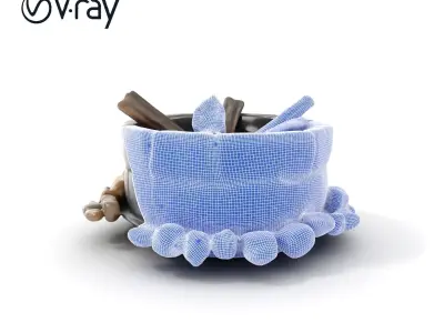 Realistic Stone Fire Pit D Model Pack Low-poly 3D model