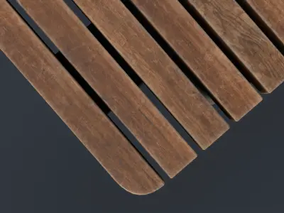 Modern Outdoor Bench 47 PBR Game Ready Low-poly 3D model