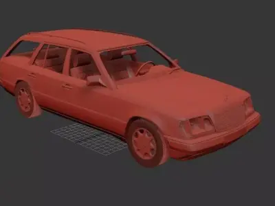 Mercedes Benz E class Mk2 S124 wagon 1993 3D print model