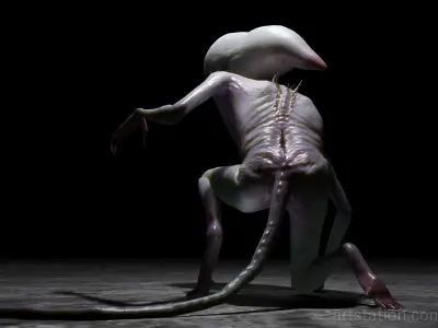 Alien Covenant Neomorph 3D Model Low-poly 3D model