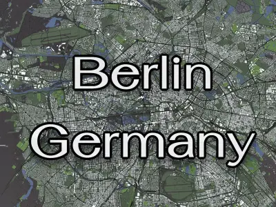 Berlin Germany - city and mass buildings 3D model