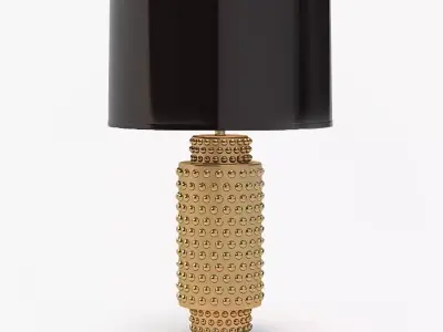 Robert Abbey Large Dolly Black Shade Gold Glaze Table Lamp 3D model