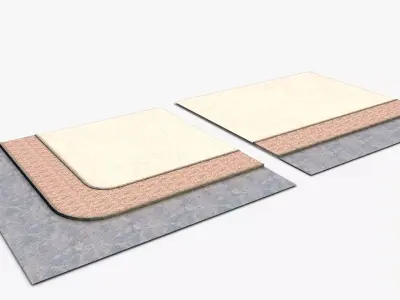 Road04 pair of mats Low-poly 3D model