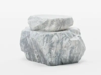 Rock Flat Photo-Scanned Clean Topology Ultra-Realistic Boulder Low-poly 3D model