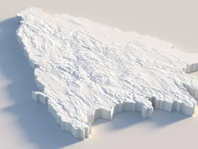 Bosnia and Herzegovina Country Terrain 3D model