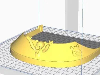 2 COVID 19 Winnie and Tiger MAsk Mascara covid winnie poo 3D model