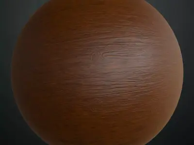 Modern Dark Walnut Wood PBR Seamless Texture