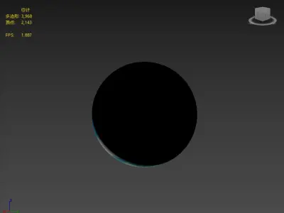 Stylish cartoon sky ball Low-poly 3D model