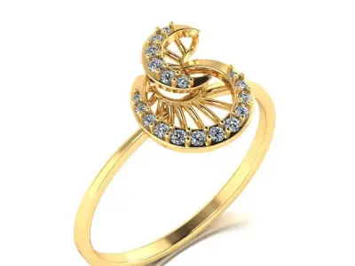 Women solitaire ring  3D print model purchase